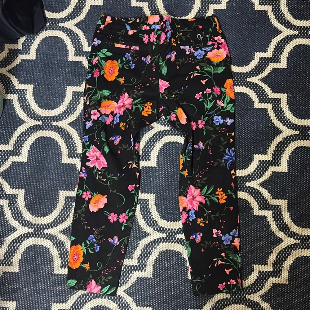Old Navy pixie mid rise pants women’s regular size 14 floral print - Picture 3 of 5